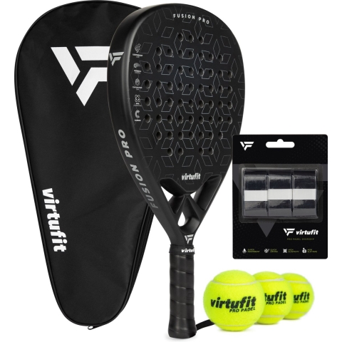 VirtuFit Fusion Padel Set - Zwart - Silver