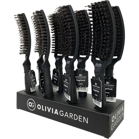 Olivia Garden - Full Black Display + 8 FingerBrush Combo Medium