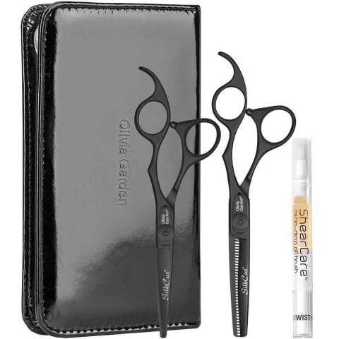 Olivia Garden - SilkCut - Matt Black Edition - Kappersscharen Set