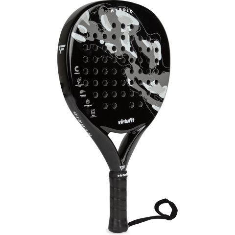 VirtuFit Hybrid Padel Racket - Zwart - Grijs