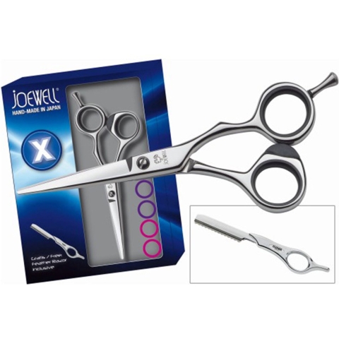 Joewell - X-Set Black - Schaar + Feather Razor - 5.75"