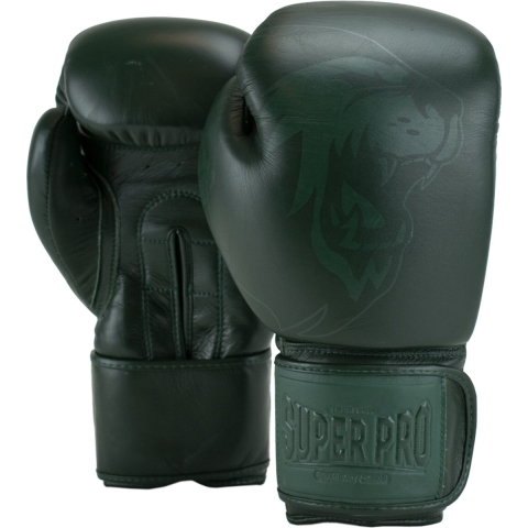 Super Pro Combat Gear Legend SE Lederen (Kick)Bokshandschoenen - Groen - 18 oz