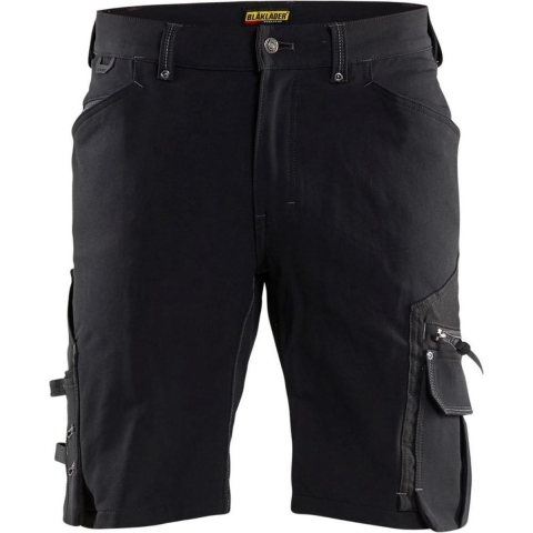 Blåkläder X1900 Werkbroek Kort 4-weg Stretch 1987 - Zonder Spijkerzakken - Zwart - Maat 48 (M)