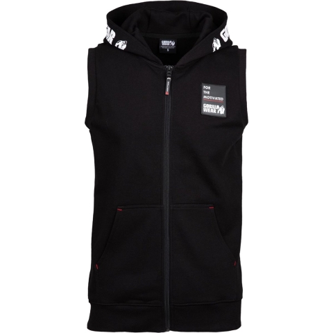 Gorilla Wear Milwaukee S/L Zipped Hoodie - Zwart - 3XL