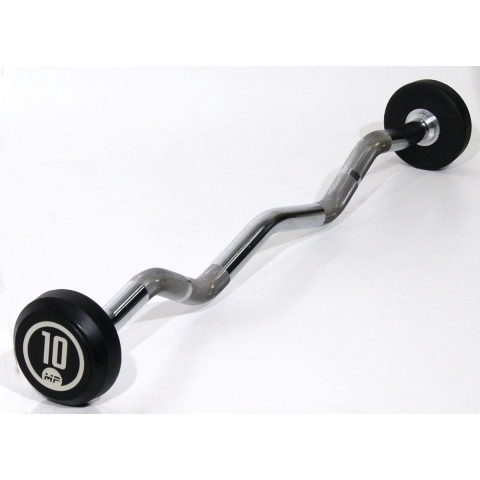 Muscle Power Vaste Curl Halterstang Rubber - 10 kg