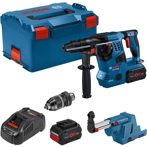 Bosch GBH 18V-28 CF Accu Boorhamer Met Stofafzuiging 2x PC 8,0 GDE In L-Boxx