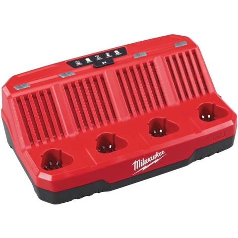 Milwaukee M12 C4 12V Li-Ion Accu Multilader - 4 Accu's