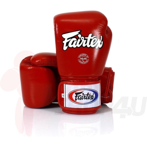 Fairtex Tight Fit (Kick)bokshandschoenen - Rood - 10 oz
