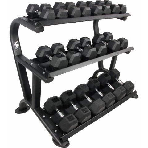 Lifemaxx Hexagon 3-laags Dumbbell Rek