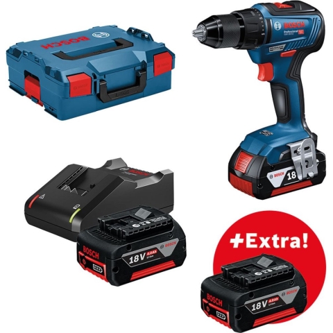 Bosch 0615990L86 18V Li-Ion Accu Klopboormachine Set (3x 5,0Ah) In L-Boxx - Koolborstelloos - 85Nm