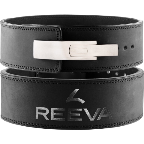 Reeva Zwart Lederen Lifting Belt - Halterriem