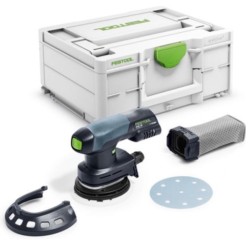 Festool ETSC 125-Basic 18V Li-Ion Accu Excenterschuurmachine Body In Systainer - 125mm - Koolborstelloos