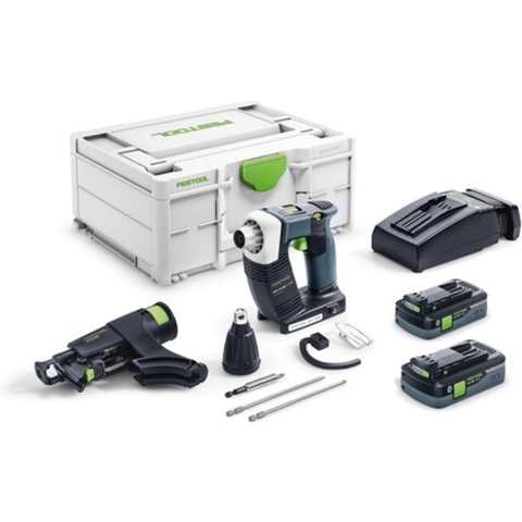 Festool DURADRIVE DWC 18-4500 HPC4,0 I-Plus 18V Li-Ion Bandschroefmachine Set (2x 4,0Ah) In Systainer - 14Nm - Koolborstelloos