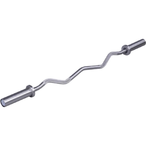 Lifemaxx Olympic EZ Bar Curlstang - Geborsteld Staal - 120 cm