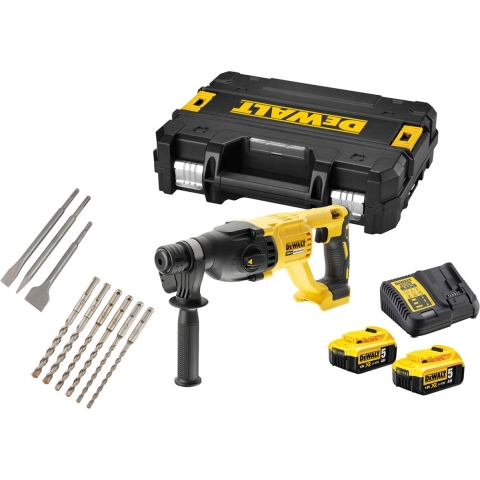 DeWALT DCH133P2X 18V Li-Ion Accu SDS-plus Combihamer Set (2x 5.0Ah Accu) In TSTAK - 2,6J