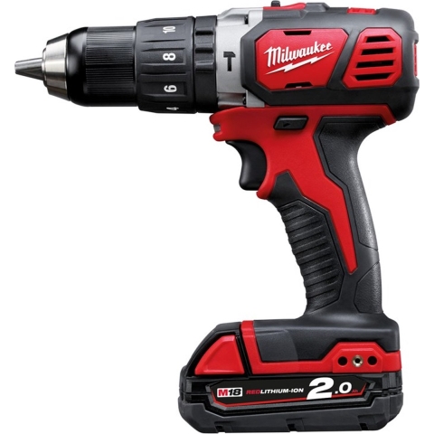 Milwaukee M18 BPD-202C 18V Li-Ion Accu Klopboor-/schroefmachine Set (2x 2.0Ah Accu) In Koffer
