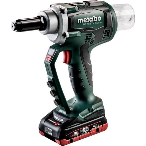 Metabo SET NP 18 LTX BL 5.0 Accu Blindnietpistool (2x 4.0Ah LiHD Accu) In MetaBox - Koolborstelloos - 2.4 - 5 Mm