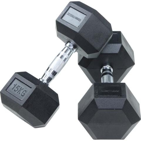 Lifemaxx Crossmaxx Hexagon Dumbbell - 32,5 kg