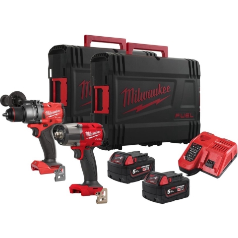 Milwaukee M18 FPP2F3-502X Powerpack M18 FPD3 + M18 FMTIW2F12 18V 5.0Ah In HD Box - 4933492518