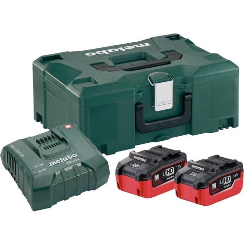 Metabo 685077000 18V LiHD Accu Starterset (2x 5.5Ah) + Lader In MetaBox