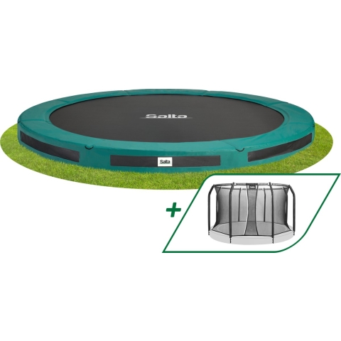 Salta Premium Ground Trampoline met Veiligheidsnet - 427 cm - Groen