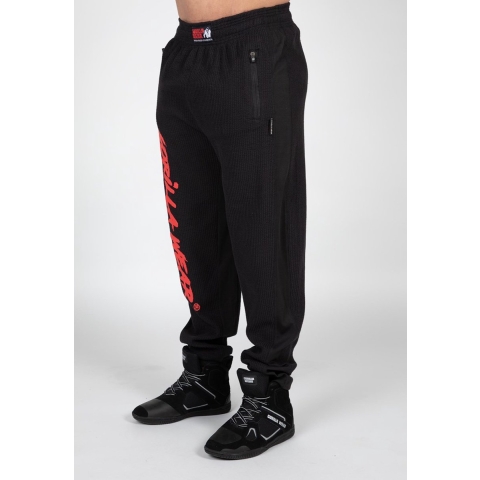 Gorilla Wear Augustine Old School Trainingsbroek - Zwart / Rood - 4XL/5XL