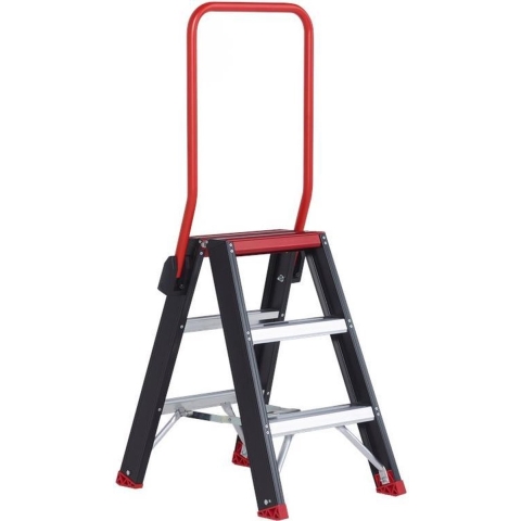 Altrex Taurus TDO 3 Dubbele Trap - Aluminium Met Coating - 2 X 3 Treden - Max. Werkhoogte 2.70 M.