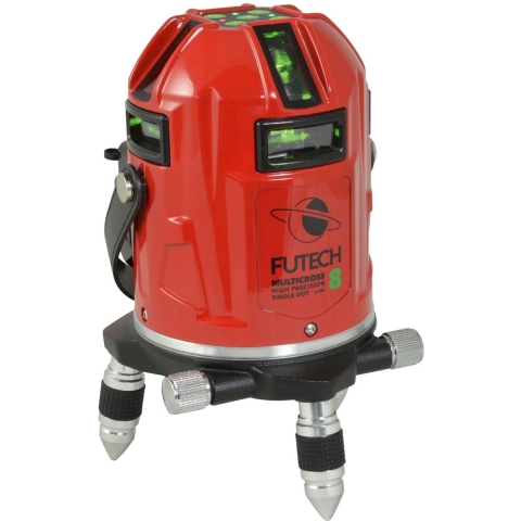 FUTECH Multicross 8 HPSD Kruislijnlaser In Koffer– Groen – 50m Met Ontvanger (optie) - 8 Lijnen