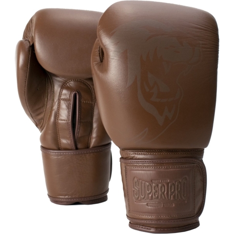 Super Pro Combat Gear Legend SE Lederen (Kick)Bokshandschoenen - Bruin - 14 oz