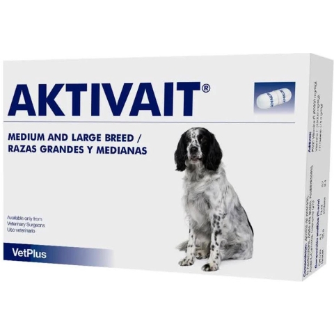 Vetplus Aktivait 60 tabletten (middel-) grote hond