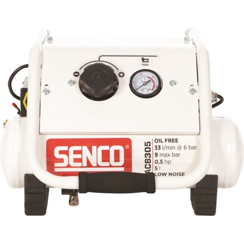 Senco AC8305 Compressor - Geluidsarm - 350W - 9 Bar - 5L - 33L/m