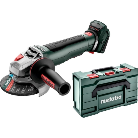 Metabo WPB 18 LT BL 11-125 Quick 18V Li-ion Accu Haakse Slijper Body In MetaBox - 125 Mm