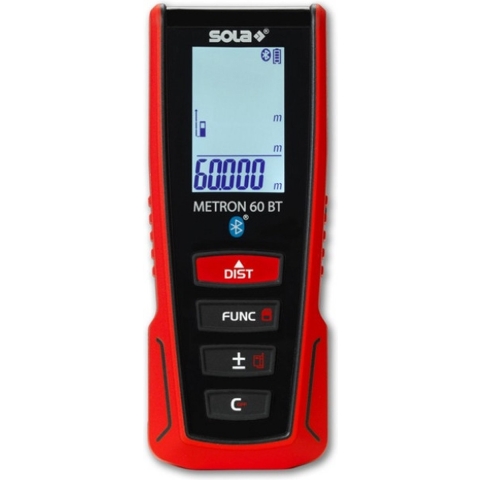 Sola METRON 60 BT Laser Afstandsmeter In Tas - Bluetooth - 60m