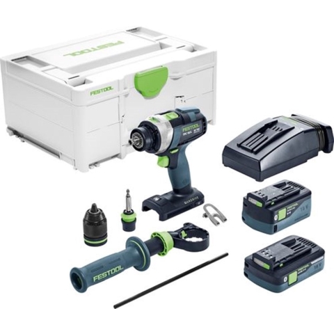 Festool TPC 18/4 5,0/4,0 I-Plus 18V Li-Ion Accu Klopboormachine Set (1x 4,0Ah&1x 5,0Ah) In Systainer - 75Nm