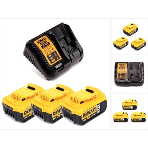 DeWALT DCB115P3 18V Li-Ion Accu Starterset (3x 5.0Ah) + Lader