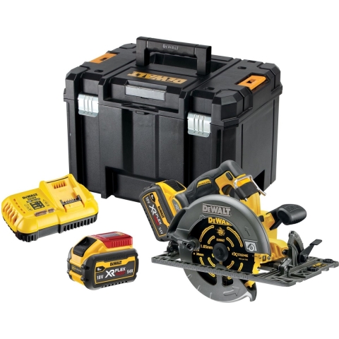 DeWALT DCS579X2-QW 54V Li-ion FlexVolt Accu Cirkelzaag Set (2x 9.0Ah) In TSTAK Koffer - 190 Mm - Langsgeleider