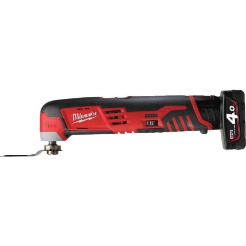 Milwaukee C12 MT-402B 12V Li-Ion Accu Multitool Set (2x 4.0Ah Accu) + 8 Delige Accessoireset In Tas - Variabel