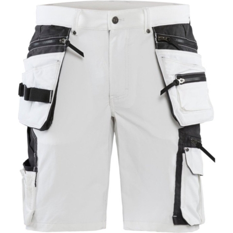 Blåkläder 1088 Werkbroek Kort Voor Schilder/stucadoor Met 4-weg Stretch - Wit/donkergrijs - 50 (M)