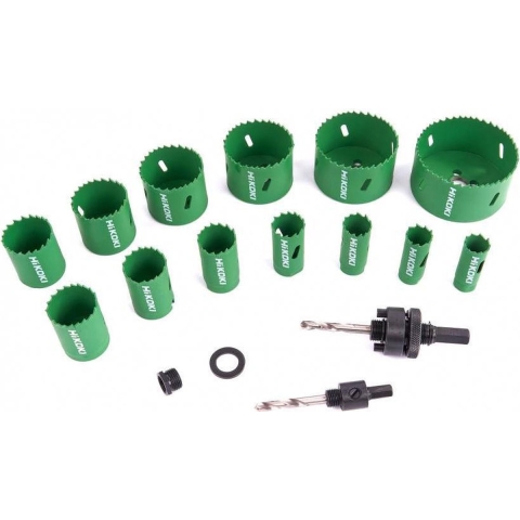 HIKOKI 752177 13-delige gatzagenset in cassette - BI-metaal