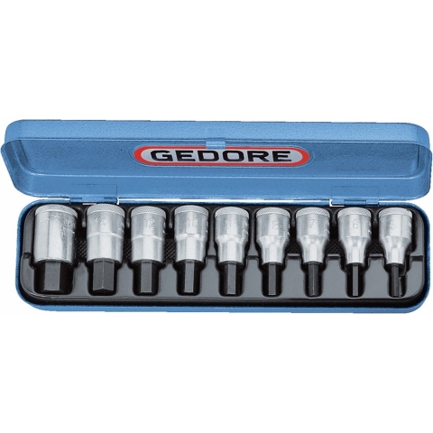 Gedore IN 19 PM 9-delige Dopsleutel-schroevendraaierset 1/2"- 5-17mm