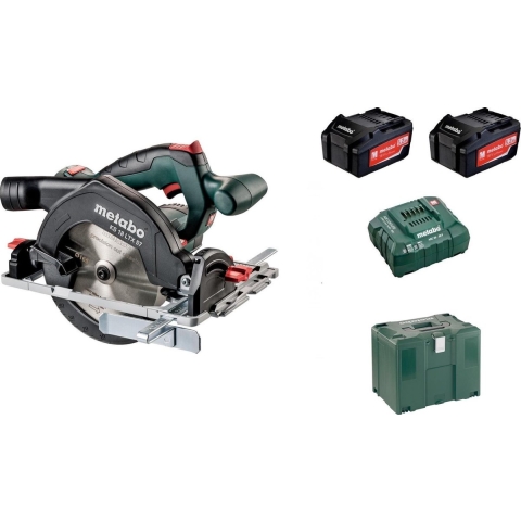 Metabo KS 18 LTX 57 18V Li-Ion Accu Cirkelzaag Set (2x 5,2Ah Accu) In MetaBox - 57mm