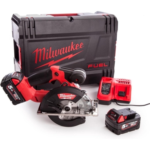 Milwaukee M18 FMCS-502X 18V Li-Ion Accu Cirkelzaag Set (2x 5ah Accu) In HD Box -150 X 20 Mm - Koolborstelloos