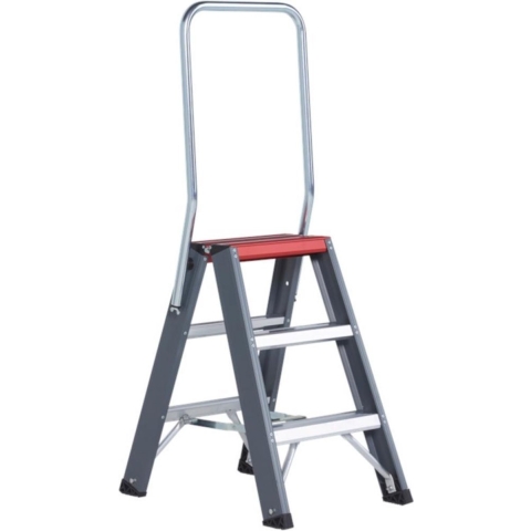 Altrex Falco FDO 3 Dubbele Trap - Aluminium Met Coating - 2 X 3 Treden - Max. Werkhoogte 2.70 M.