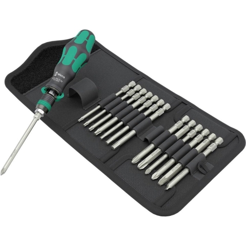 Wera 05051061001 15-delig Kraftform Kompakt 838 RA-R M Set 1 Schroevendraaierset
