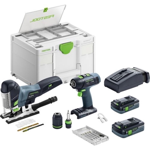 Festool T 18+3/PSC 420 HPC I-Set 18V Li-Ion Accu Combiset (2x 4,0Ah) In Systainer - Bluetooth