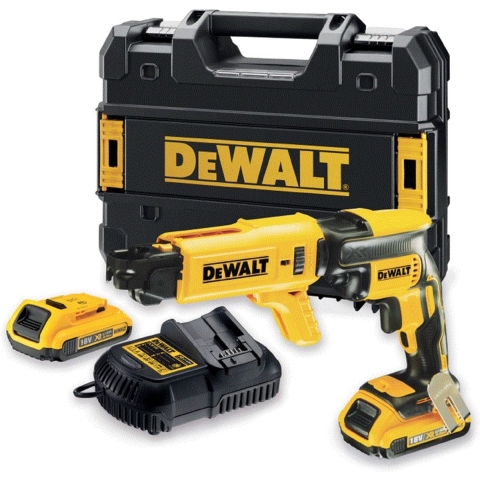 DeWALT DCF620D2K 18V Li-Ion Accu Gipsschroefmachine / Bandschroefmachine Set (2x 2.0Ah Accu) In TSTAK - Koolborstelloos - 25-57mm