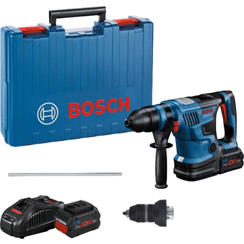 Bosch GBH 18V-34 CF 18V Li-ion Accu BiTurbo Boorhamer Set - 2x ProCORE 18V 8,0 Ah - Koolborstelloos