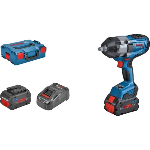 Bosch GDS 18V-1000 18V Li-Ion Accu BiTurbo Slagmoeraanzetter Set (2x 8,0Ah) In L-Boxx - 1/2''- Koolborstelloos