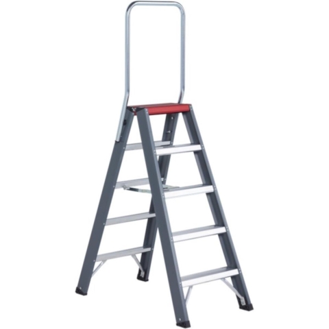 Altrex Falco FDO 5 Dubbele Trap - Aluminium Met Coating - 2 X 5 Treden - Max. Werkhoogte 3.20 M.
