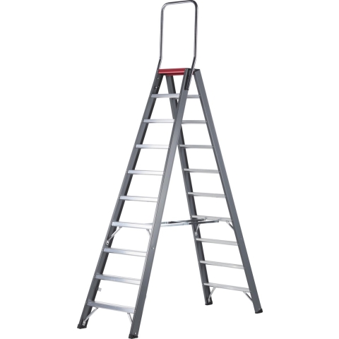 Altrex Falco FDO 10 Dubbele Trap - Aluminium Met Coating - 2 X 10 Treden - Max. Werkhoogte 4.35 M.